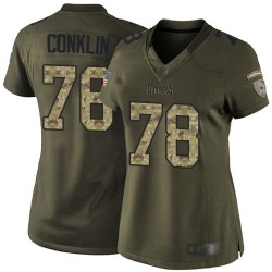 Elite Women's Jack Conklin Green Jersey - #78 Football Tennessee Titans Salute to Service