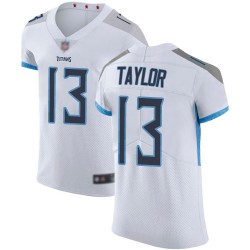 Elite Men's Taywan Taylor White Road Jersey - #13 Football Tennessee Titans Vapor Untouchable