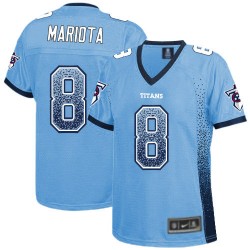 Elite Women's Marcus Mariota Light Blue Jersey - #8 Football Tennessee Titans Drift Fashion
