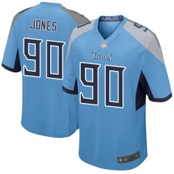Game Men's DaQuan Jones Light Blue Alternate Jersey - #90 Football Tennessee Titans