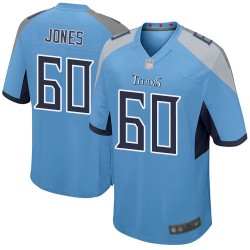 Game Men's Ben Jones Light Blue Alternate Jersey - #60 Football Tennessee Titans