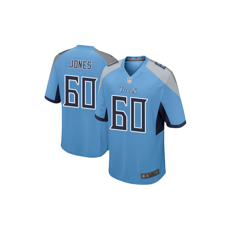 Game Men's Ben Jones Light Blue Alternate Jersey - #60 Football Tennessee  Titans Size 40/M