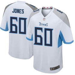 Game Men's Ben Jones White Road Jersey - #60 Football Tennessee Titans
