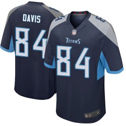 Game Men's Corey Davis Navy Blue Home Jersey - #84 Football Tennessee Titans