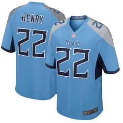 Game Men's Derrick Henry Light Blue Alternate Jersey - #22 Football Tennessee Titans