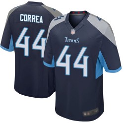 Game Men's Kamalei Correa Navy Blue Home Jersey - #44 Football Tennessee Titans