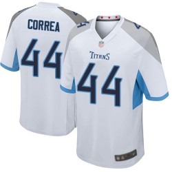 Game Men's Kamalei Correa White Road Jersey - #44 Football Tennessee Titans