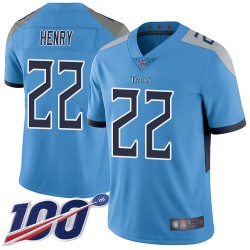 Limited Men's Derrick Henry Light Blue Alternate Jersey - #22 Football Tennessee Titans 100th Season Vapor Untouchable