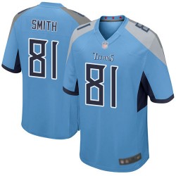 Game Men's Jonnu Smith Light Blue Alternate Jersey - #81 Football Tennessee Titans