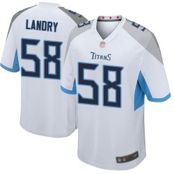 Game Men's Harold Landry White Road Jersey - #58 Football Tennessee Titans