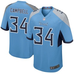Game Men's Earl Campbell Light Blue Alternate Jersey - #34 Football Tennessee Titans