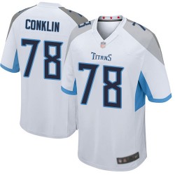 Game Men's Jack Conklin White Road Jersey - #78 Football Tennessee Titans