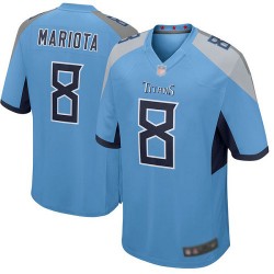 Game Men's Marcus Mariota Light Blue Alternate Jersey - #8 Football Tennessee Titans