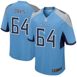 Game Men's Nate Davis Light Blue Alternate Jersey - #64 Football Tennessee Titans