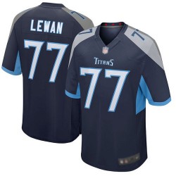 Game Men's Taylor Lewan Navy Blue Home Jersey - #77 Football Tennessee Titans