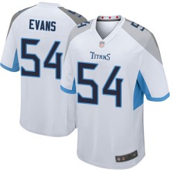 Game Men's Rashaan Evans White Road Jersey - #54 Football Tennessee Titans