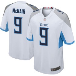 Game Men's Steve McNair White Road Jersey - #9 Football Tennessee Titans