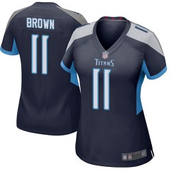Game Women's A.J. Brown Navy Blue Home Jersey - #11 Football Tennessee Titans