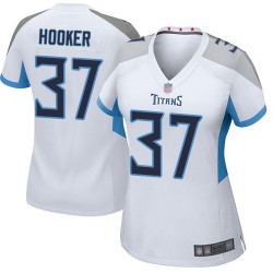 Game Women's Amani Hooker White Road Jersey - #37 Football Tennessee Titans
